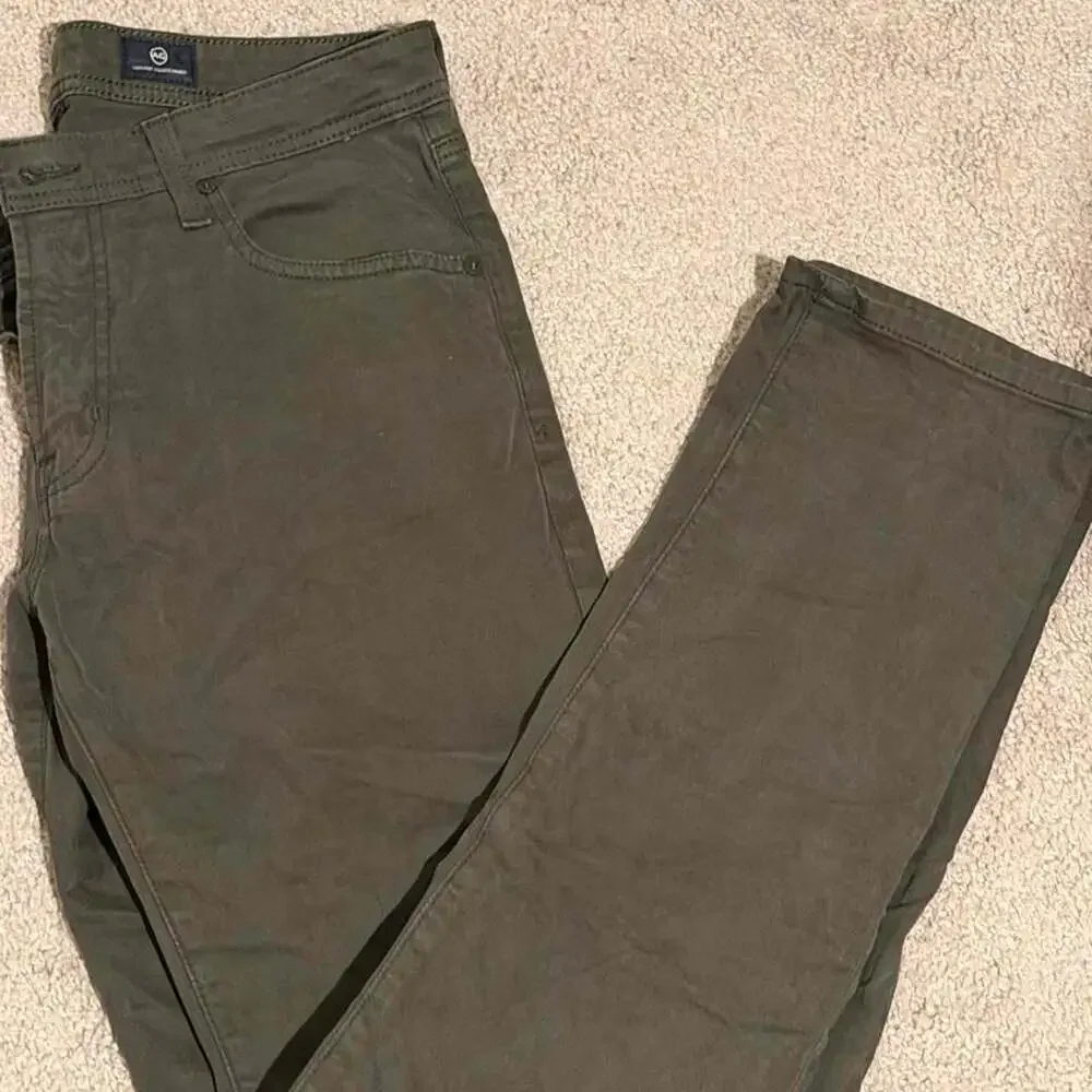 AG Adriano Goldschmied The Tellis Modern Slim Olive Pants